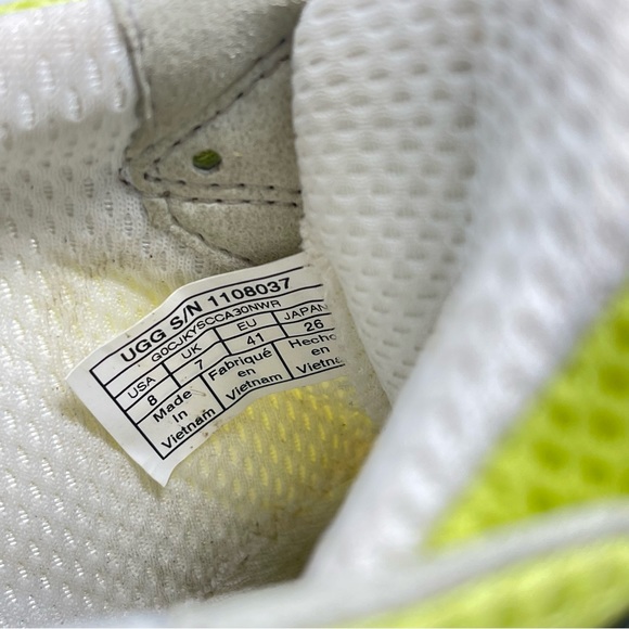 Ugg Low Mesh CA805 Shoes Mens 8 EU 41 Yellow White Chunky Sneakers 1108037 - Picture 14 of 16
